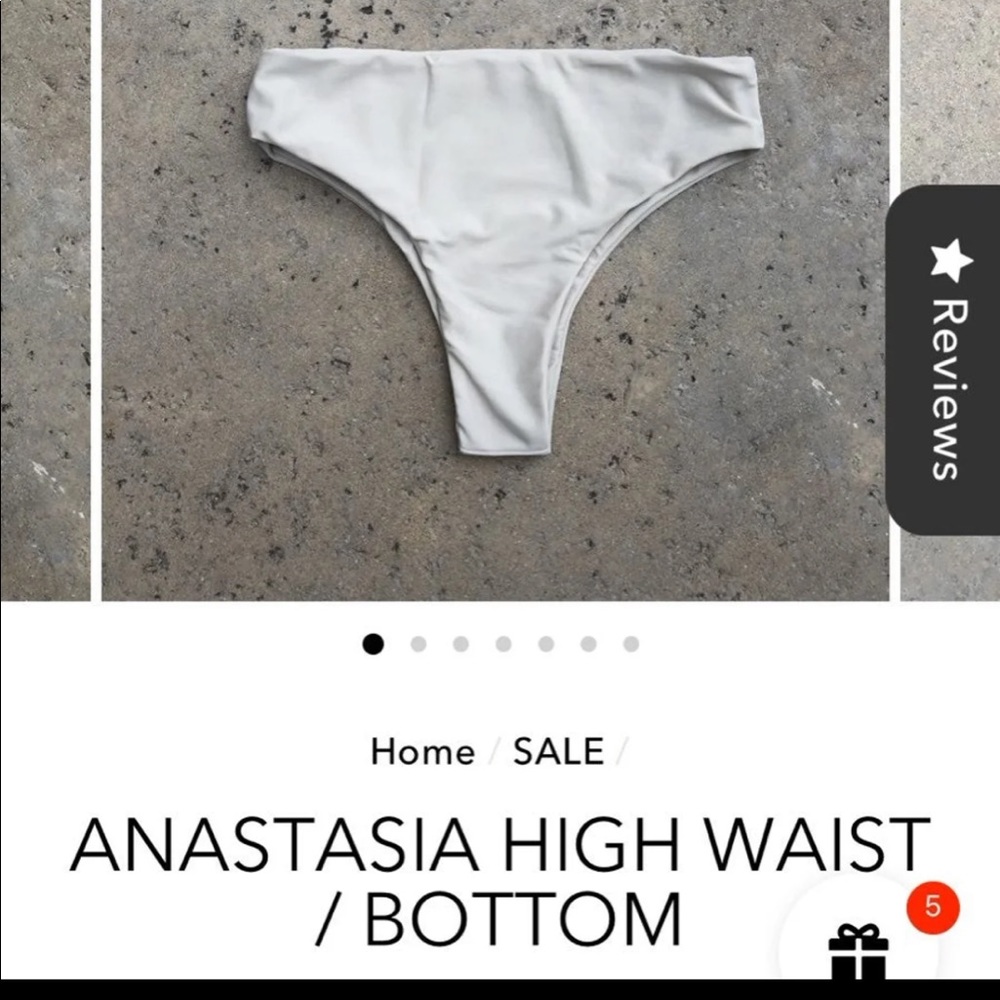 Kira Swim Anastasia high waisted bikini bottom NWT
